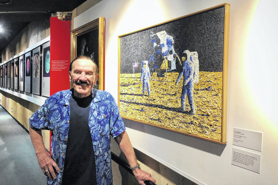 Artist reunites with portray given to Neil Armstrong